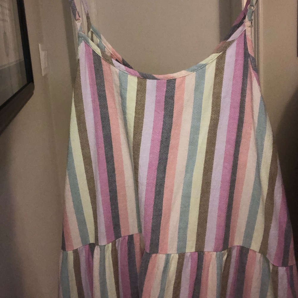 Colorful sundress: spaghetti strap baby doll style
